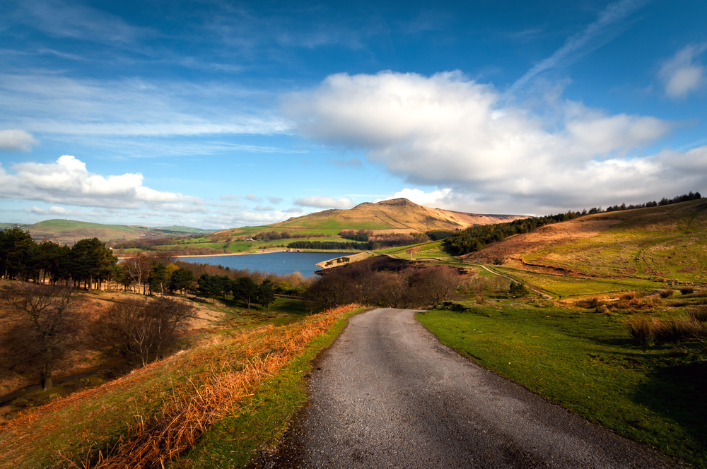Classic british landscape at the Peak district near Manchester